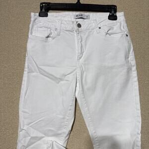 JUST BLACK Denim Womens Jeans Size 28 White Slim USA Made Straight